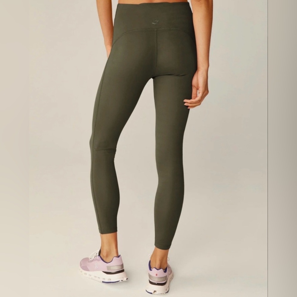 Beyond Yoga PowerBeyond Bootcamp Midi Legging Olive Green Size Small